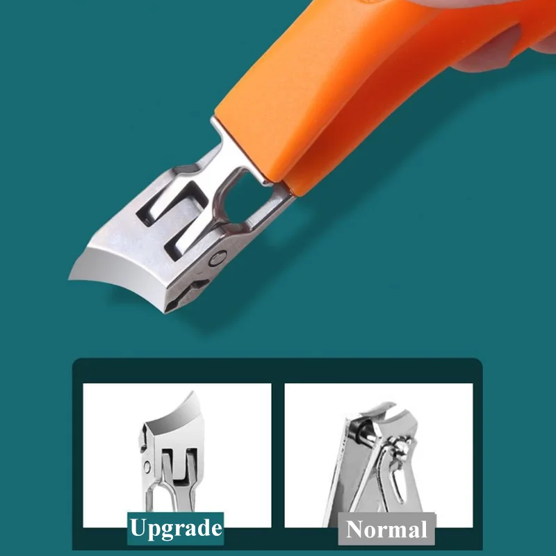 Cortauñas inclinado antisalpicaduras, cortador de uñas de los pies ABS de gran tamaño, alicates diagonales, herramientas de manicura y pedicura, herramienta artística para uñas del hogar