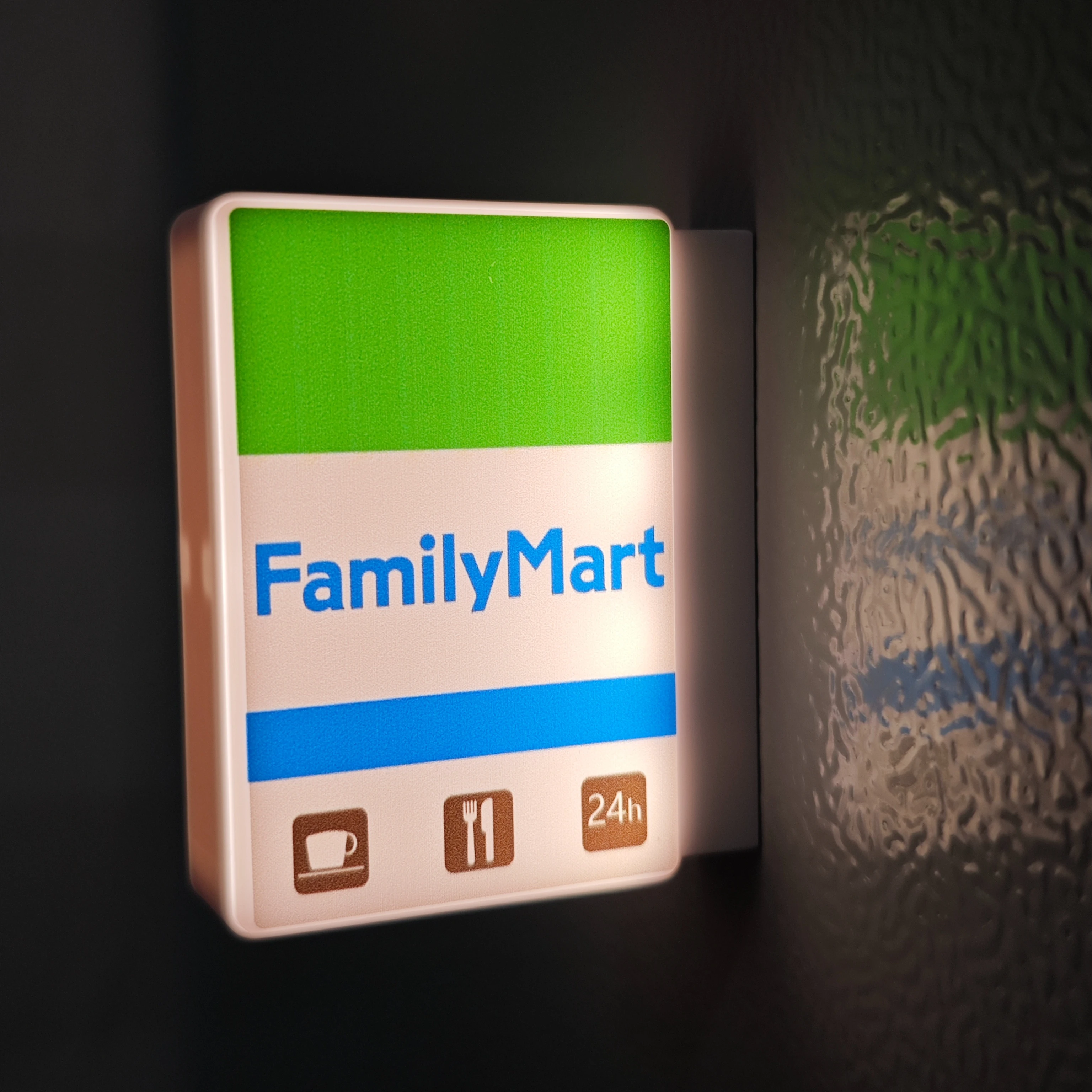 LED Mini Fridge Magnet Household Lawson Family Mart Convenience Tokyo Metro Signage Rechargeable Light Box Creativity Decoration