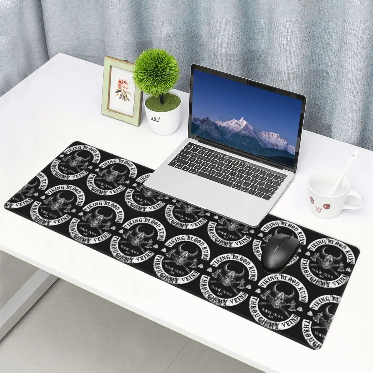 Large Mouse Pad Viking Blood Runs Through My Veins Gamer PC Laptop Mats Keyboard Carpet Computer Gaming Office Desk Mat