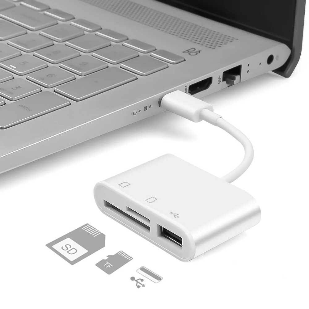 USB Typ C Kartenleser zu SD TF USB Verbindung Smart Memory Card Reader Adapter für Macbook Pro Typ-C Port