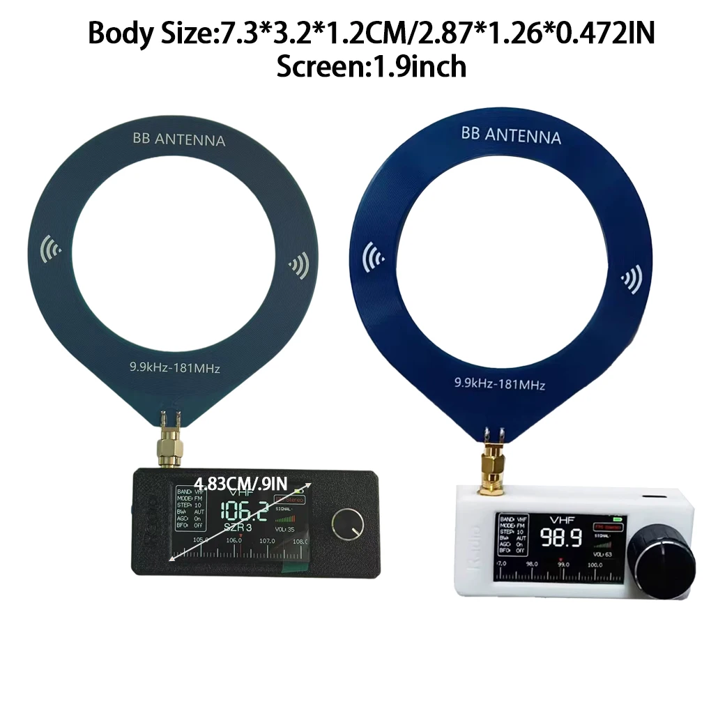 

Mini Radio SI4732 0.5-108mhz Portable Radio LSB USB AM FM Pocket 1.9inch IPS Screen All Band Radio Receiver HF SW MW VHF Radio