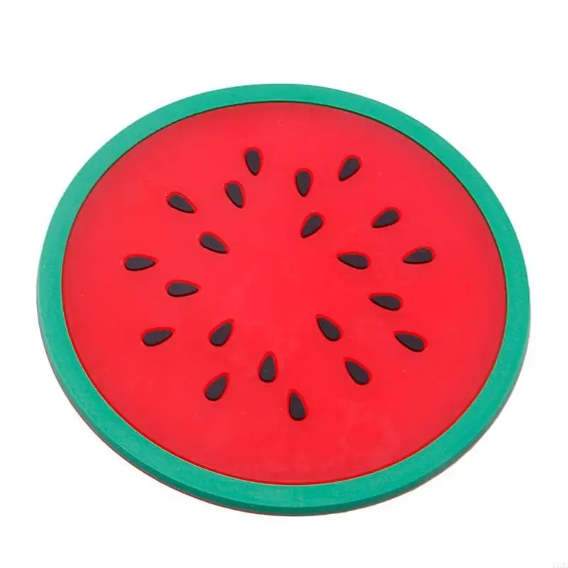 

2025 New 6pcs Fruit Colorful Silicone Cup Holder Drinks Mat Tableware Placemat