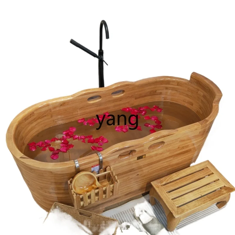 

LH Bucket Wooden Bath Household Bath Bucket Solid Wood Bath Bucket