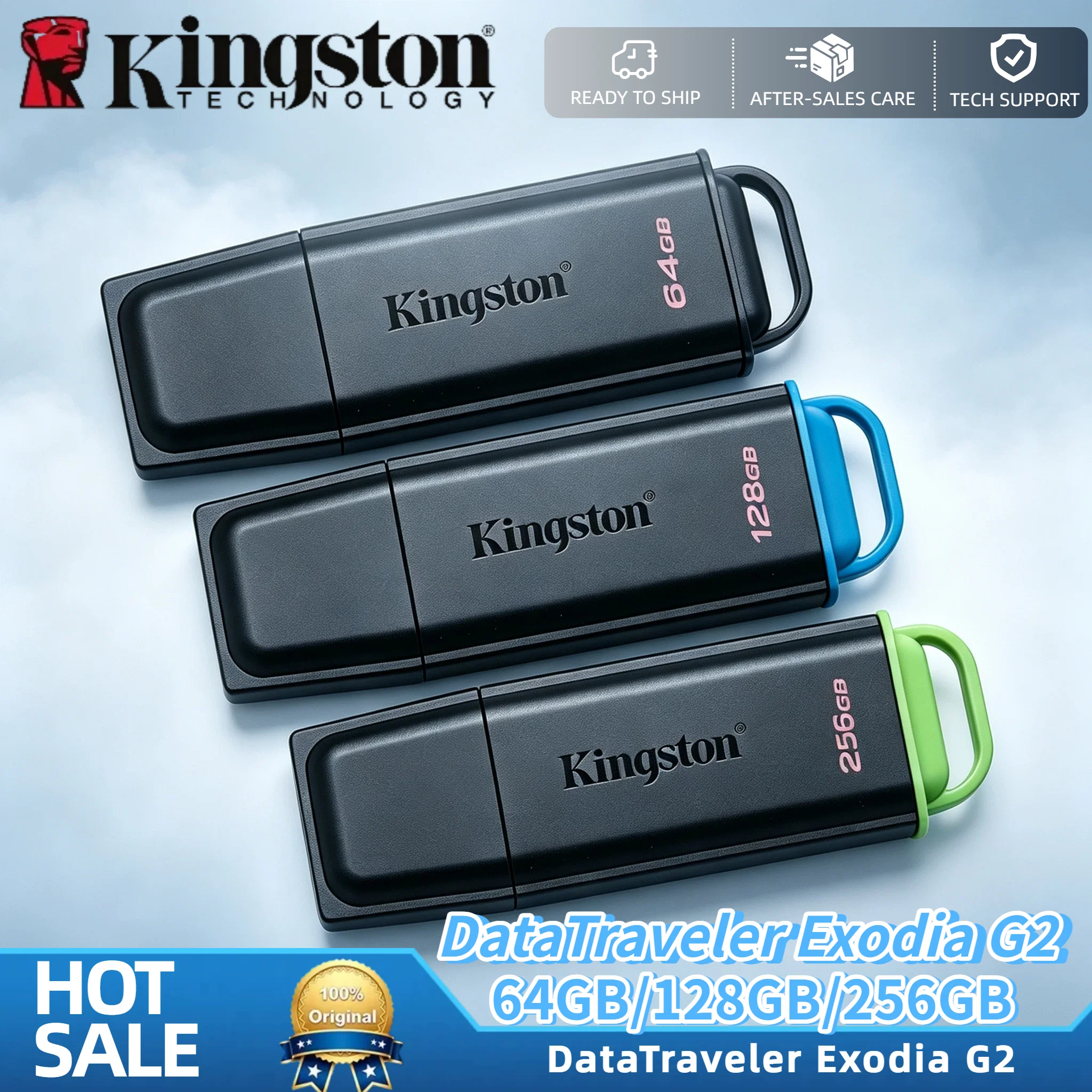 Kingston DTXG2 Exodia USB 3.2 Flash Drive 256GB 512GB 64GB 128GB Pen Drive U Disk Memory Stick for PC Desktop Pro