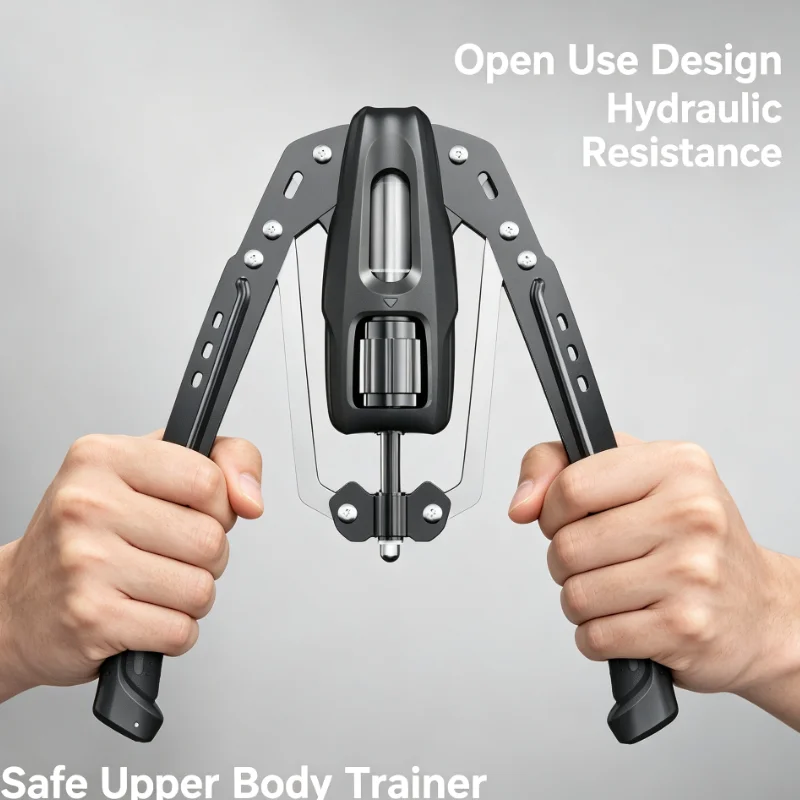 Adjustable Hydraulic Arm Strength Trainer, U-Shaped Chest Expander for Home Gym, Upper Body & Core Workout Tool