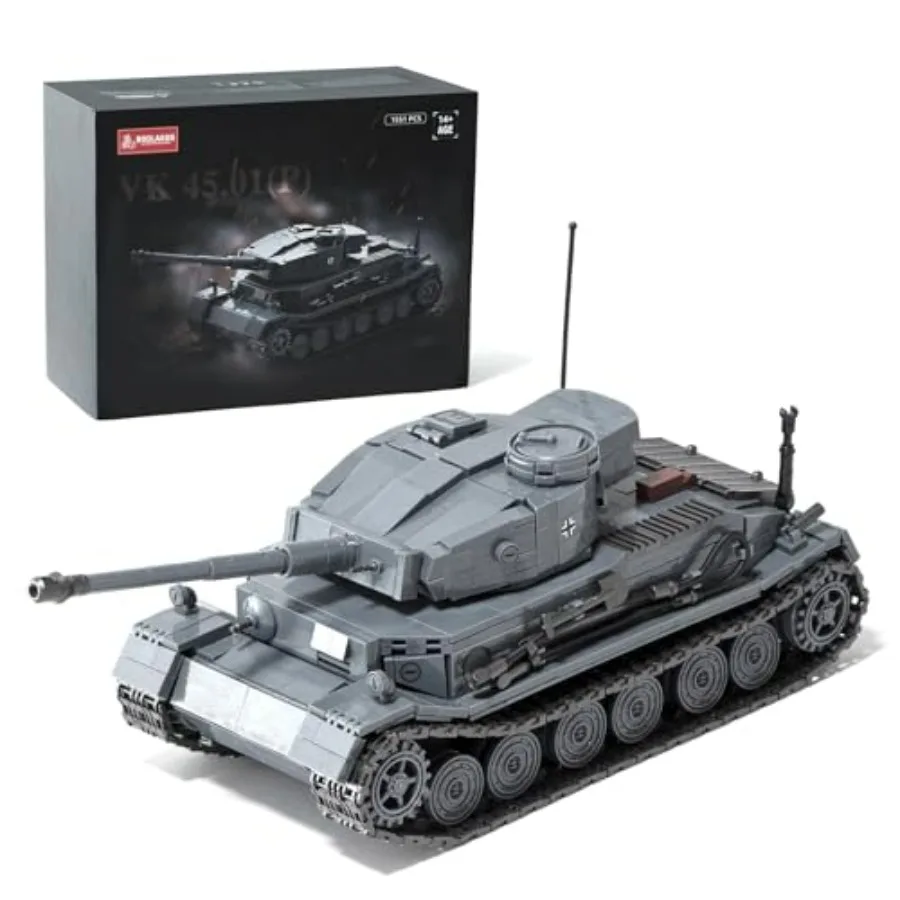

King Tiger Panzer P Building Block Set Military Tank Building Blocks for Adults WW2 Collectible Tank Building Set 1531 Pcs Gift
