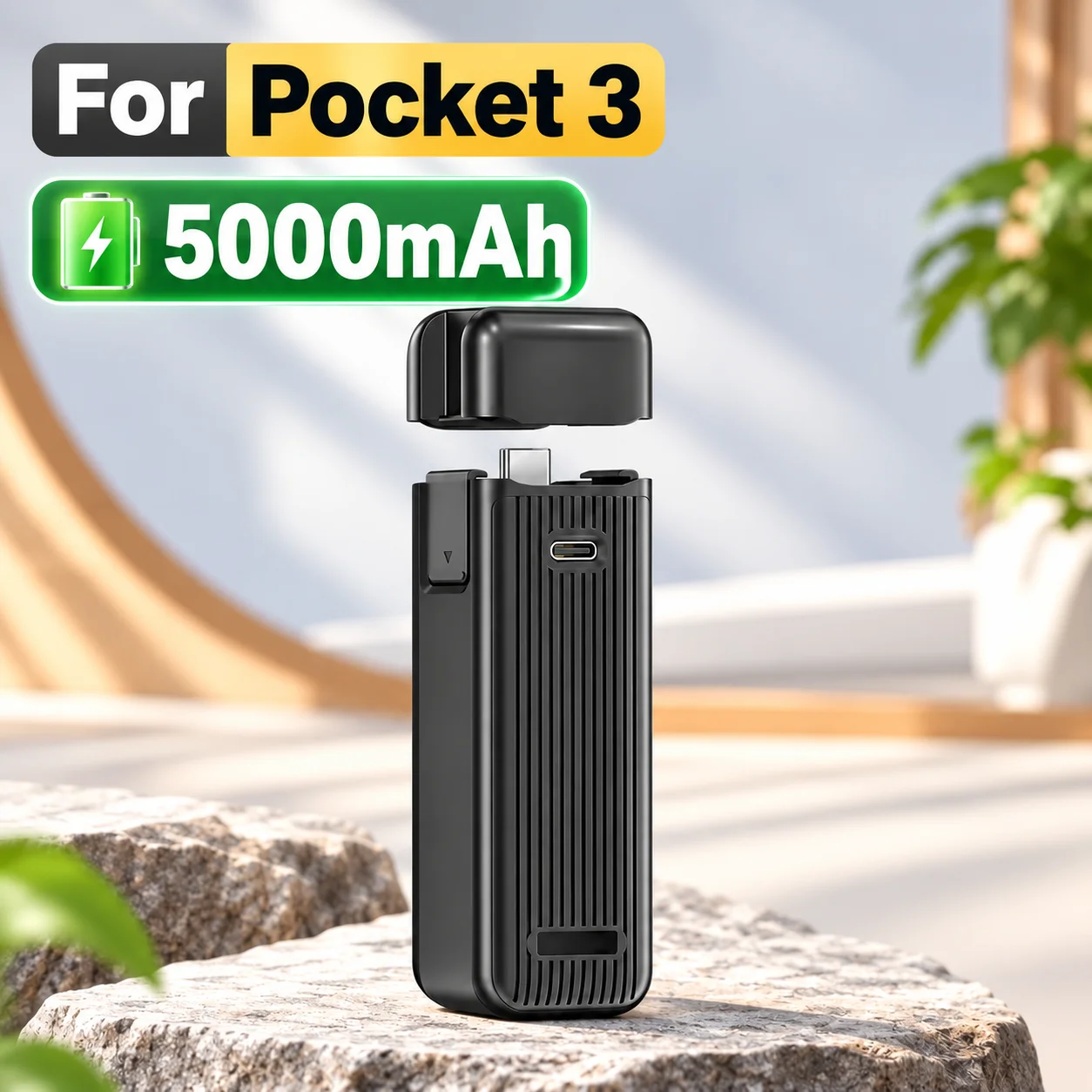 5000mAh Fast Charging Replacement Battery Handle with 1/4