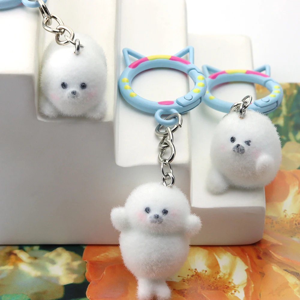 1 قطعة ثلاثية الأبعاد يتدفقون الراتنج ختم القط الأذن المفاتيح لطيف الحيوان قلادة لحقيبة الهاتف السحر ديكور المنزل صنع الحرف بالجملة