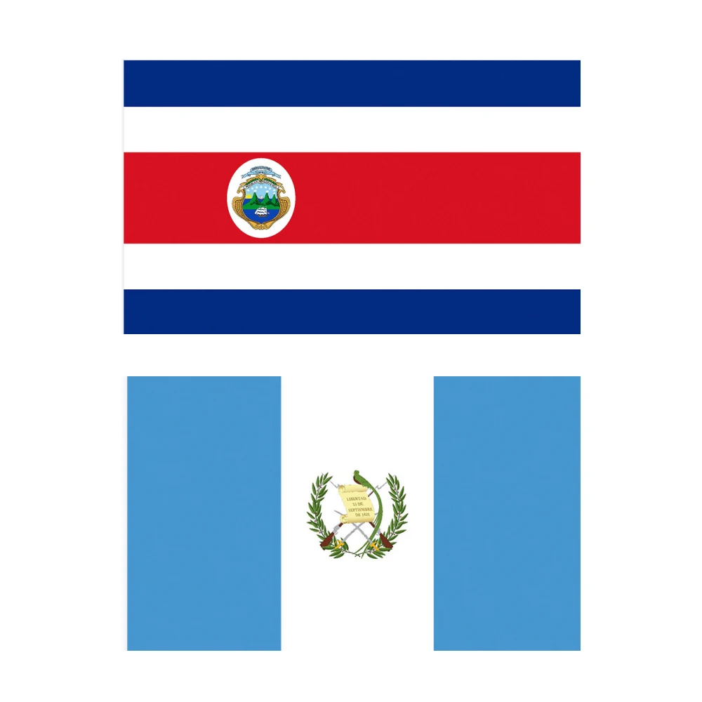 90x150 Costa Rica Guatemala Emblem Flag Polyester Printed Banner Tapestry For Decor