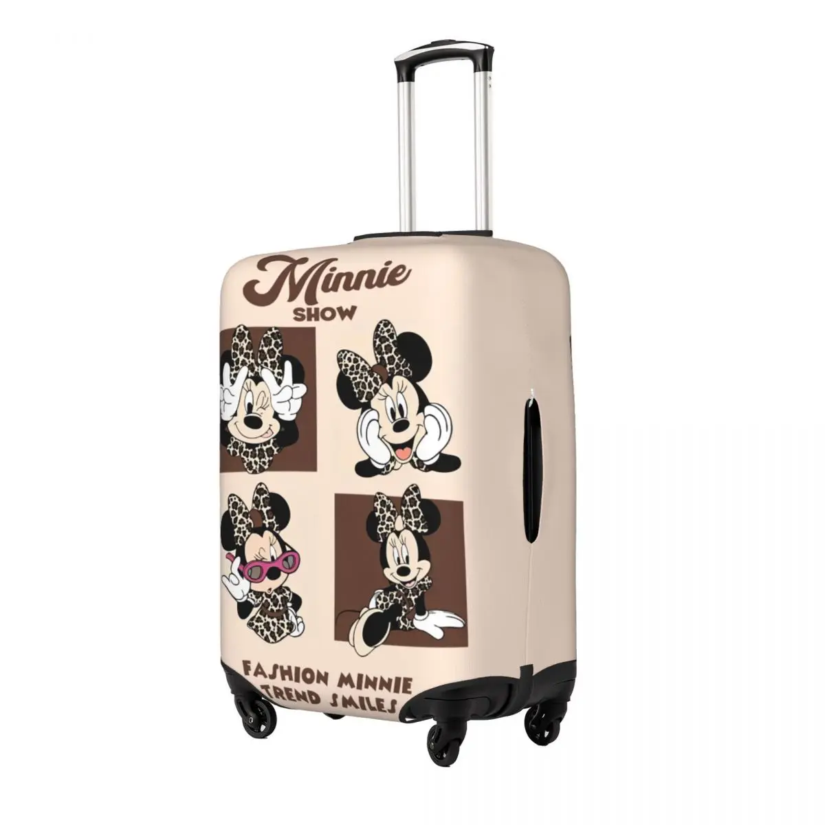 Mickey And Minnie Cartoon Travel Luggage Cover Durable Suitcase Protector Washable Baggage Covers Fits 18-32 Inch Luggage