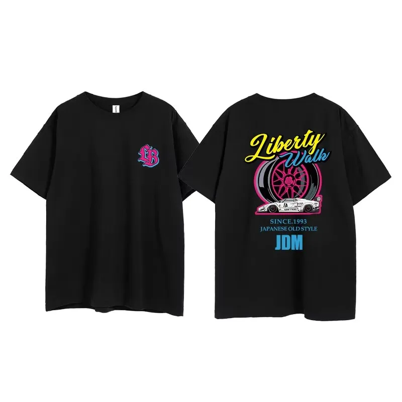 

New Japan JDM Modified Car F40 Printed Graphic T-shirt Breathable Sweat Absorption Motorcycle T-shirt Men's Clothing Streetwear