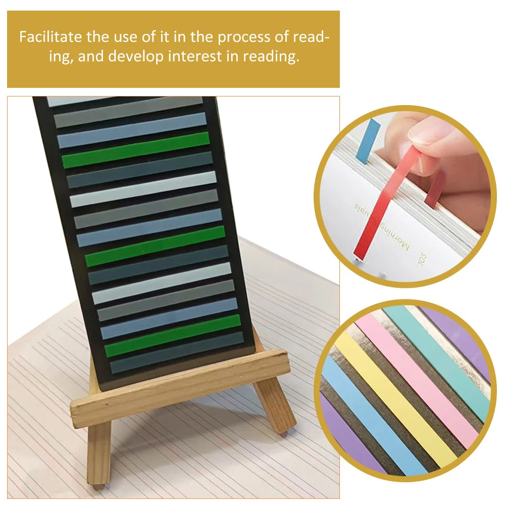

8 Sheets Colored Reading Strips Sticky Tabs Fine Page Markers for Books Notebooks Annotation Note Tabs Office Supplies