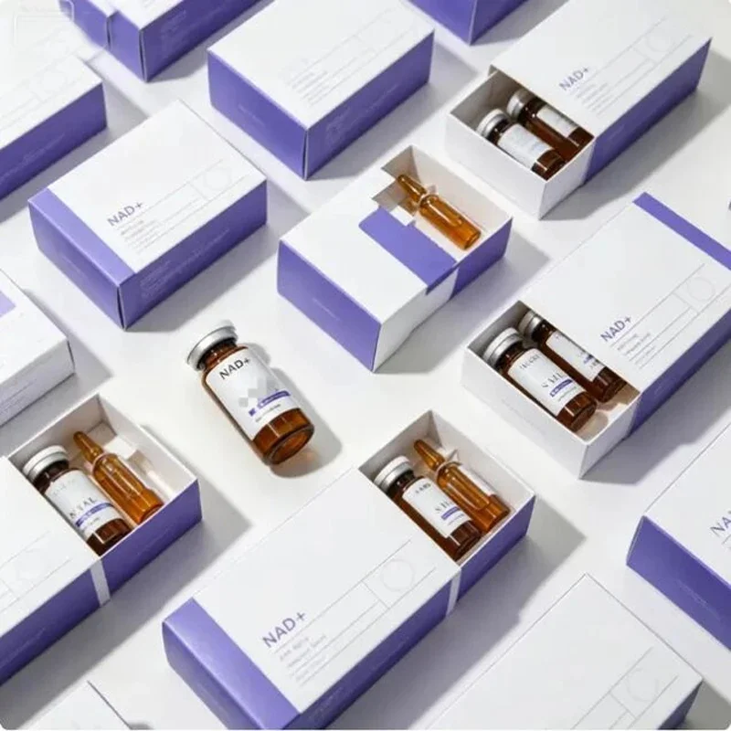2 BOX 10ml NAD Hyaluronic Acid 0.25mm Microneedles Serum Ampoule Skin Booster  Firming Anti-Wrinkle Repair Hydrating JJ4787