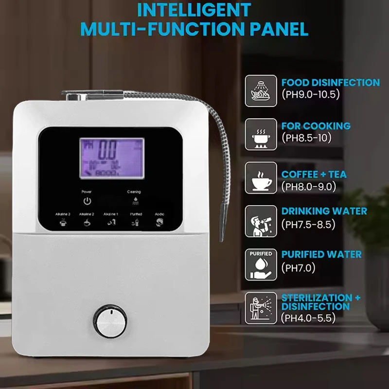 آلة المؤين لترشيح المياه القلوية Kangen Water PH2.8-11 1 تيتانيوم كبير مع ألواح طلاء البلاتين مؤين الماء