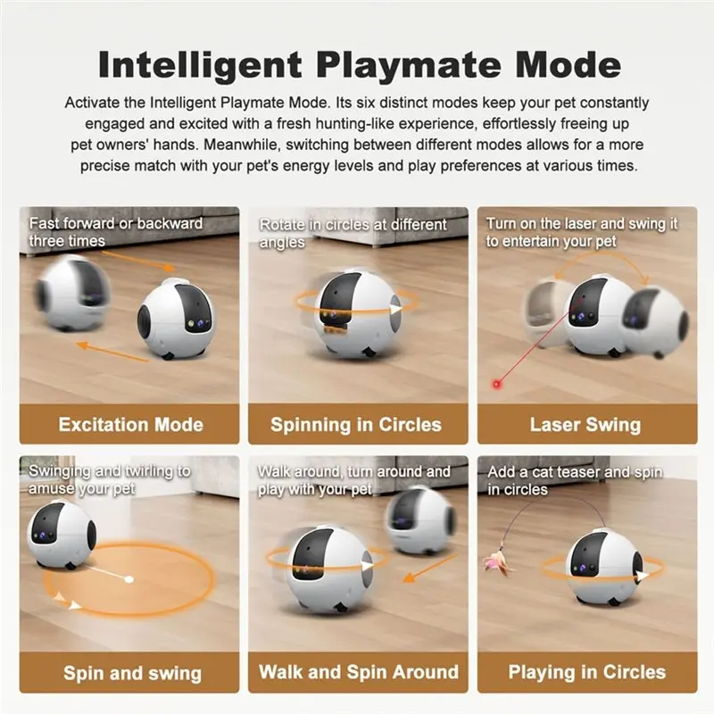T24C APP-Control 4MP Mobile Intelligent Robot Camera Battery-Operated Wireless Security Camera For Pet/Elderly Baby Monitoring