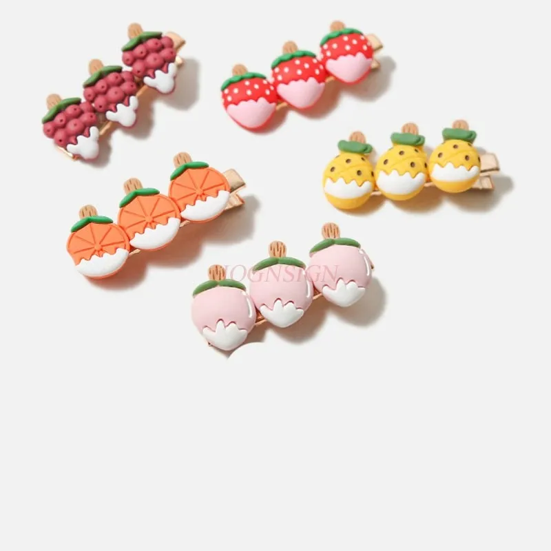 Cute and funny simulation fruit ice cream clip sweet girl hairpin side bangs hairclip headdress