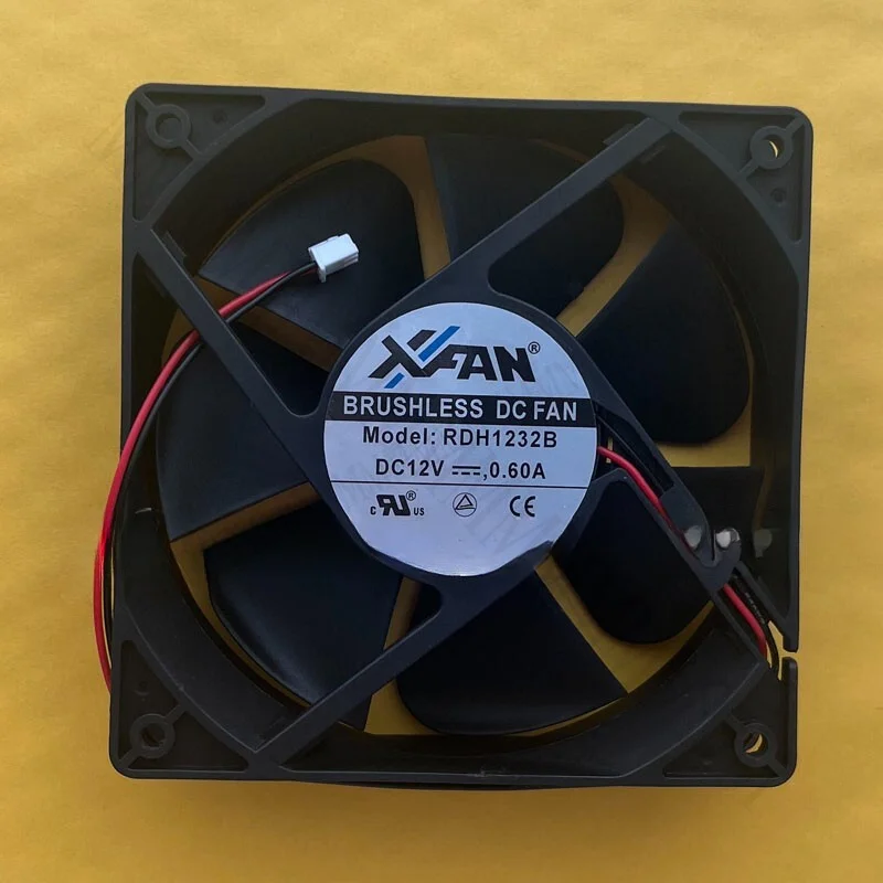 TT 1-piece RDH1232B 12032 12V 0.60A 12CM 2-wire dual ball bearing cooling fan