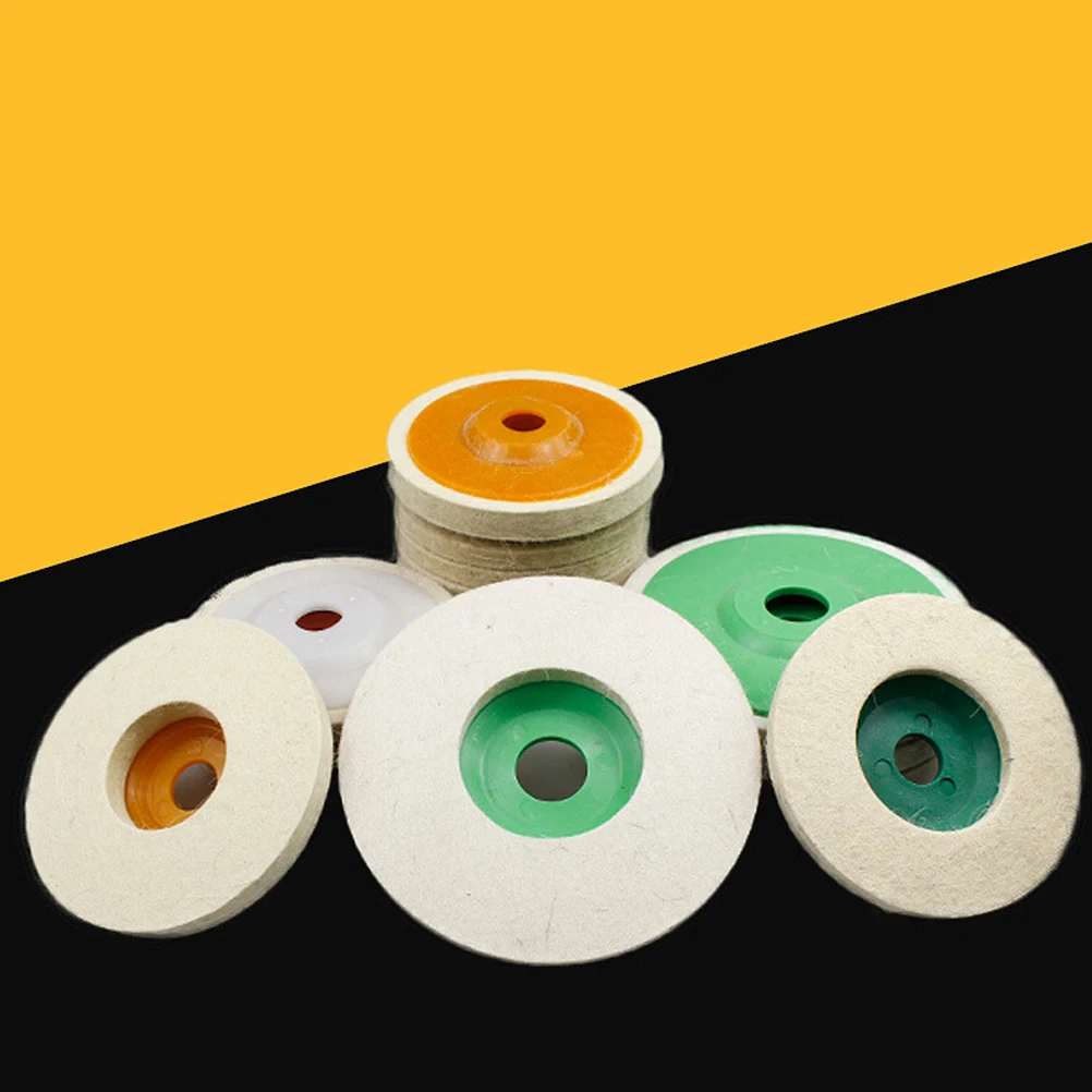 

10pcs Wool Polishing Wheels Felt Buffing Plates Angle Grinder Accessories For Metal Jewelry Rust Removal Stainless Steel