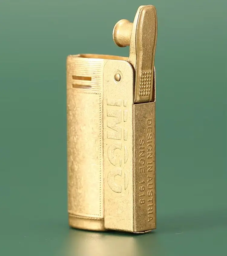 IMCO 6800 kerosenes Oil Lighter Stainless Steel & Brass Vintage Design Laser Engraved Classic Tobacco Accessory for Men