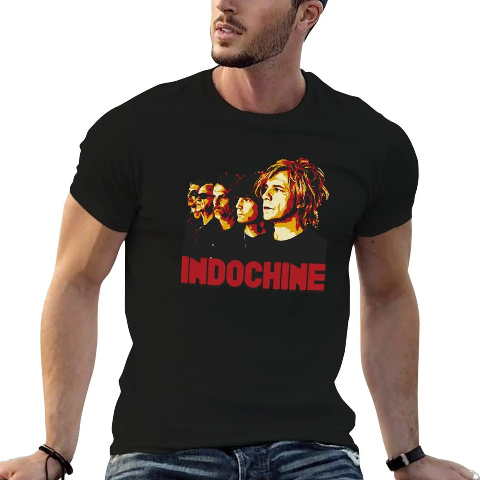 indochine T-Shirt All Match Print Short Sleeve Top