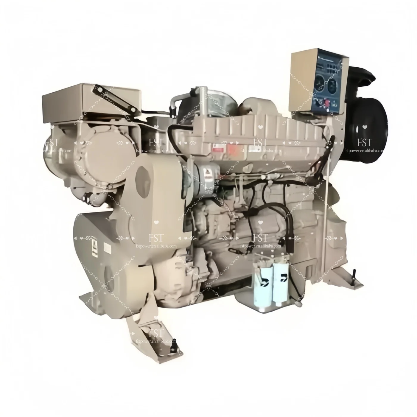 FST Water-Cooled Marine Engine NT855-M300/NTA8855-M350/NTA855-M400/NTA855-M450 Electric Start 18-400kW Pump Bearing Engineering