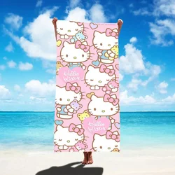 Cosplay Costume Accessory Cartoon Beach Towel for Outdoor Activities 70*150 hello kitty y2k Digital Printed Beach Towel