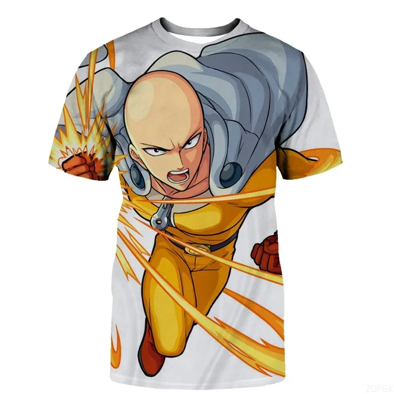 

One Punch Man Animation 3D Printed Men's and Women's Casual Fashion Streetwear Short-sleeved T-shirt Top