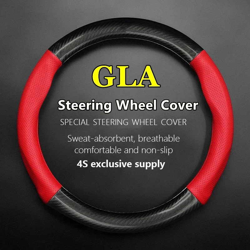 No Smell Thin For Mercedes Benz GLA Steering Wheel Cover Leather Fit GLA200 GLA260 GLA220 4Matic 2015 2016 2017 2018 2019