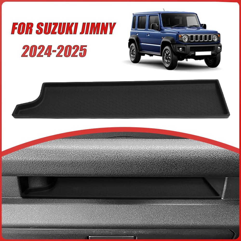 

Автомобильный ящик для хранения второй пилота, защитный коврик для Suzuki Jimny 2024-2025, поднос только подходит для правого руля, аксессуары для интерьера, органайзер