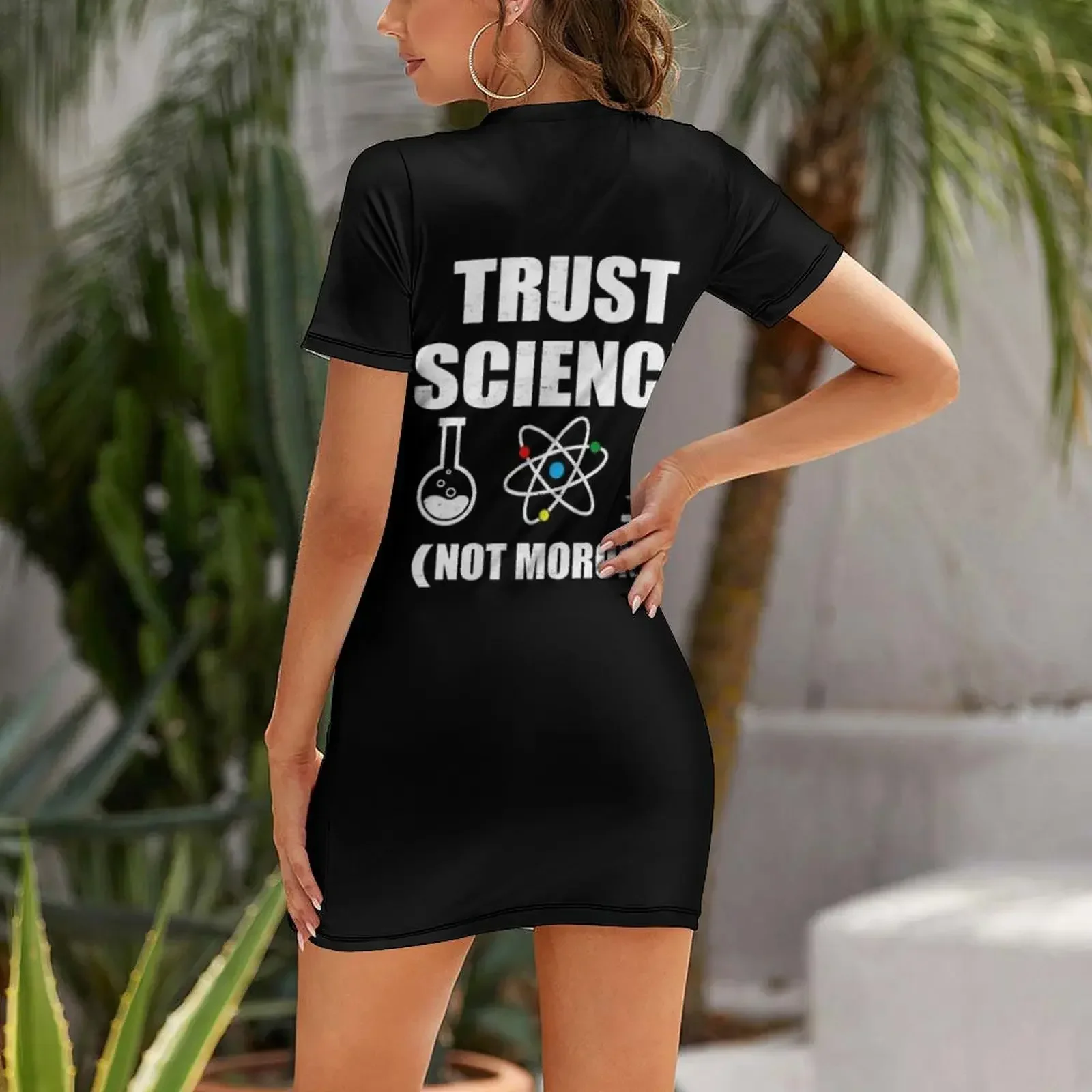 TRUST SCIENCE NOT MORONS Short-Sleeved Dress evening dress ladies woman dress ladies dresses for women 2026 Evening dresses