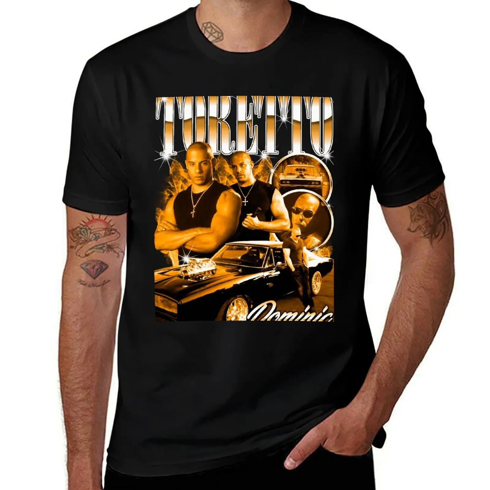 Dominic Toretto F&F Fan Vintage Retro Y2K Design T-Shirt Casual Minimalist Short Sleeve Top T-Shirt