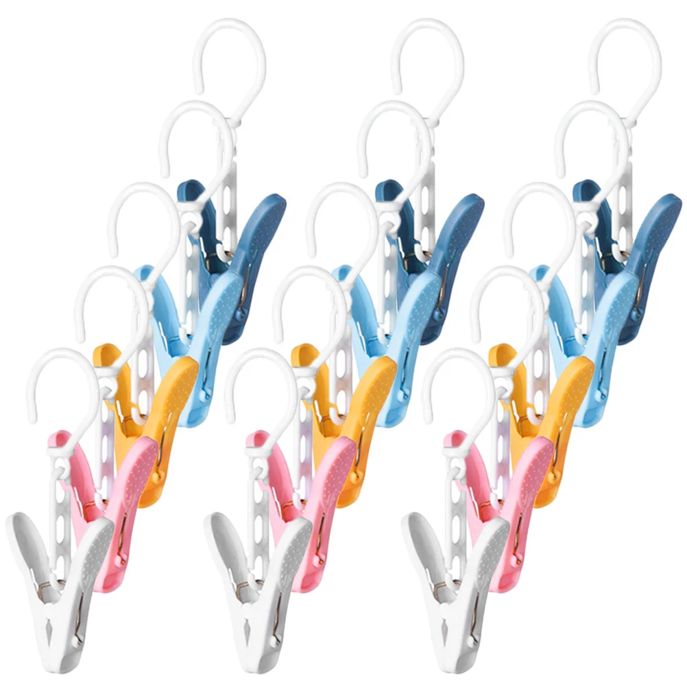 

30pcs Laundry Hook Clips Reusable Heavy Duty Clothing Storage Hanger For Hats Socks Boots Towels Scarves Hanging Organizer
