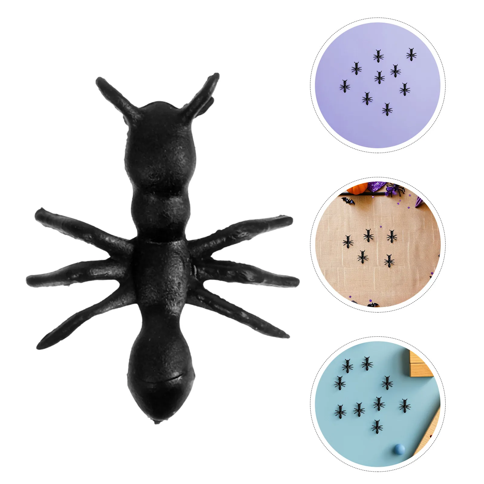 

500Pcs Realistic PVC Fake Ant Prank Props Halloween Party Favors Decoration Simulation Bugs Realistic Plastic Ants