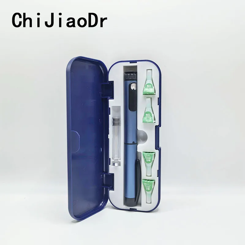 ChiJiaoDr Reusable Metal Insulin Injection Pen Sterile Pen Syringe Suitable for 3ml Ink Cartridge Injection Pens Press Injection