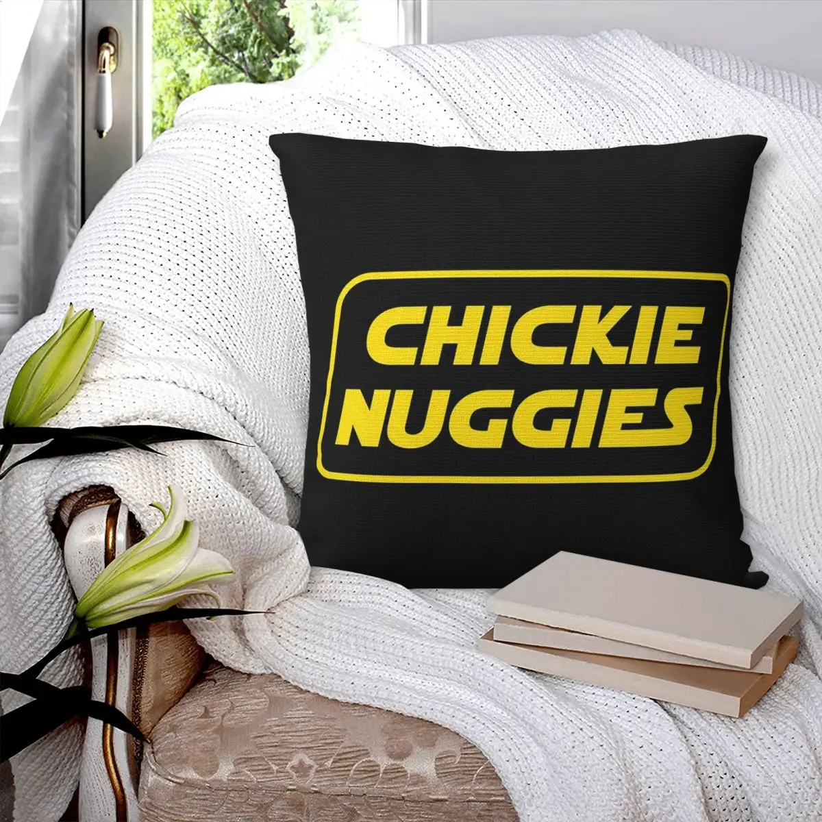 Double Value Chickie Nuggies Square Pillowcase Pillow Cover Polyester Cushion Decor Comfort Throw Pillow for Home Sofa