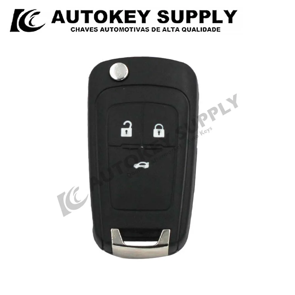 Autokeysupply AKGMF121 Modified 3 Button Remote Flip Key With Blade - Right (Higher Quality)  For Chevrolet