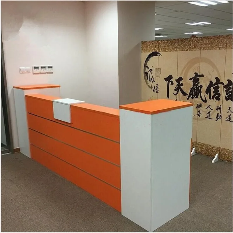 Company Front Simple Modern Panel Reception Hotel Cashier Welcome Desk Beauty Salon Information Store Counter