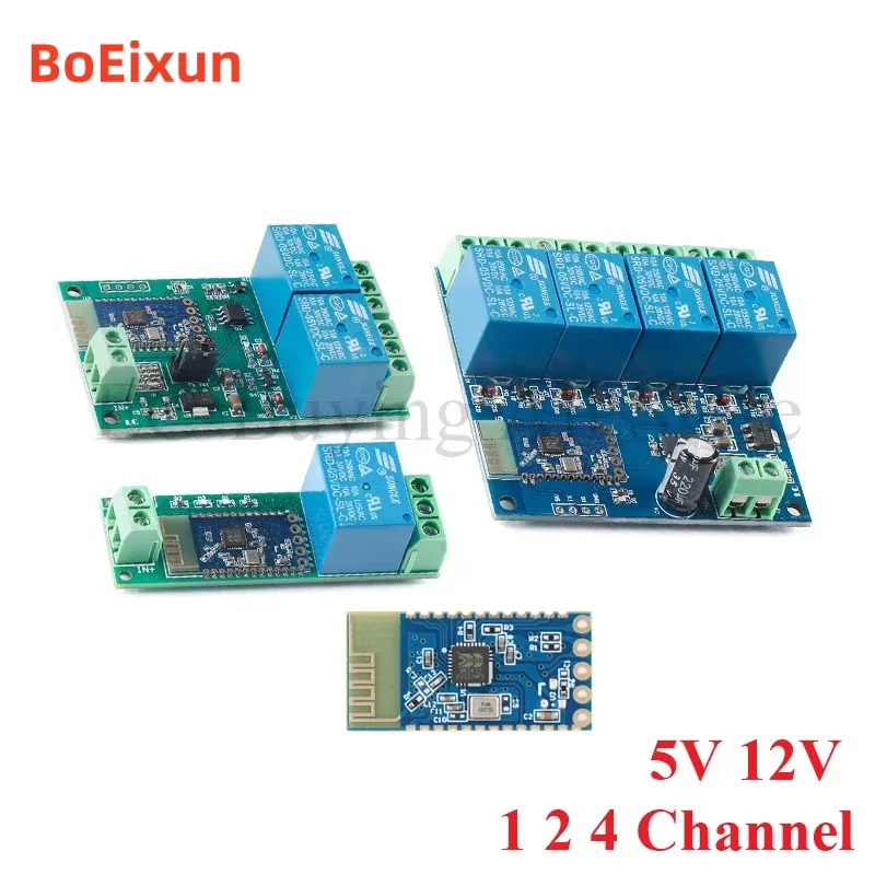 5V 12V 1 2 4 Channel Way Bluetooth-compatible Relay Module IoT Smart Home Mobile Phone APP Remote Control Switch Board SPP-C