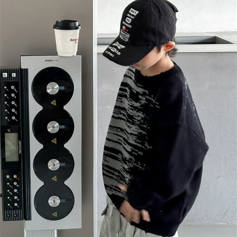 

Boys Woolen Sweater Jacket Cotton Windbreak 2025 New Arrive Plus Thicken Autumn Winter Outwear Christmas Gift Warm Children's Cl