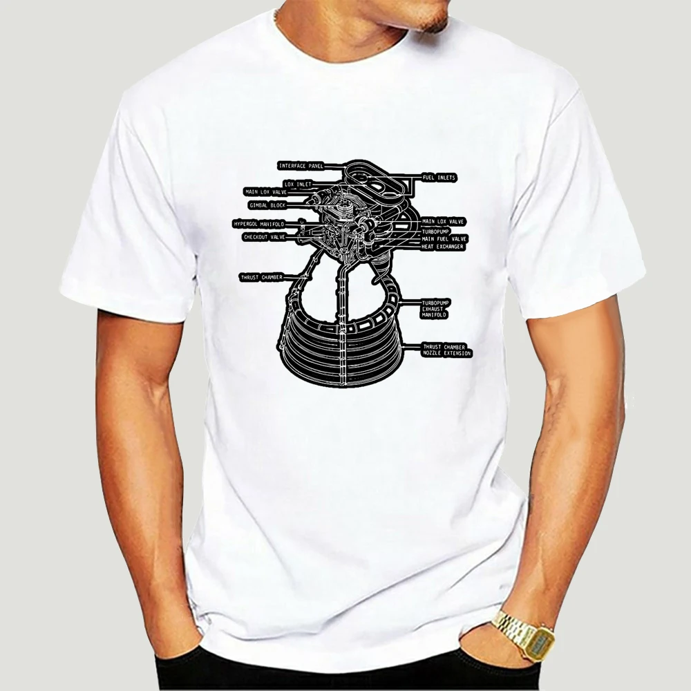 Camiseta de Saturn V F 1 para hombre y mujer, camisa con estampado de cohete, motor, Schematic Blueprint, 6478X