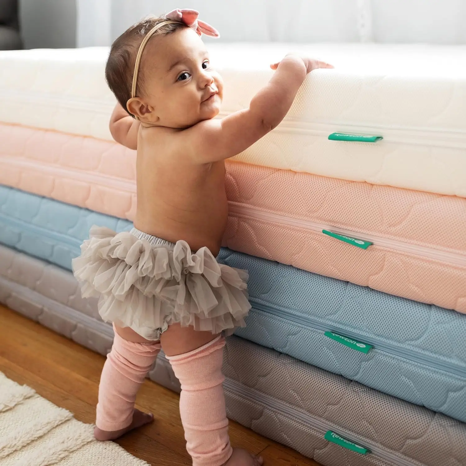 Matelas CPull pour bébé et lit d'enfant, lit ultra-respirant, prouvé au risque d'imitation SAP, 100% lavable, en 2 étapes