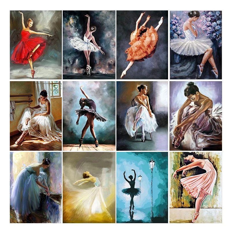 5D Diy Diamond Painting Ballet Dance Girl Cross Stitch Kit Women Dancer Diamond Art Embroidery Mosaic Home Decoration Gifts