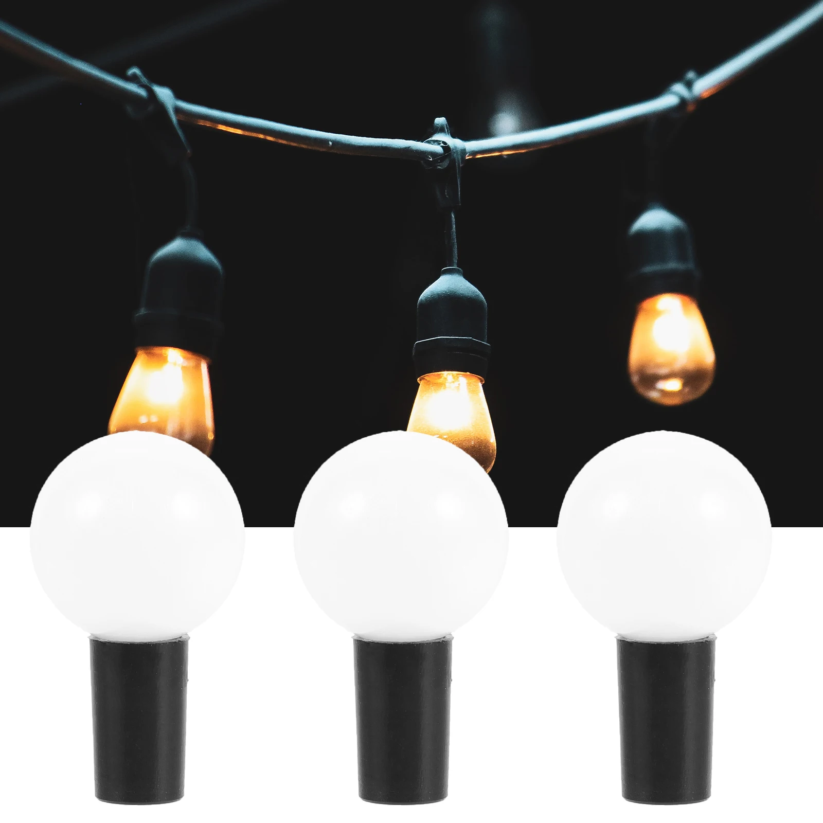 100pcs Decorative Lamp Shades Replacement Round Ball Light Covers Mini Bulb String Fairy Lights Pendant Outdoor Indoor Festival