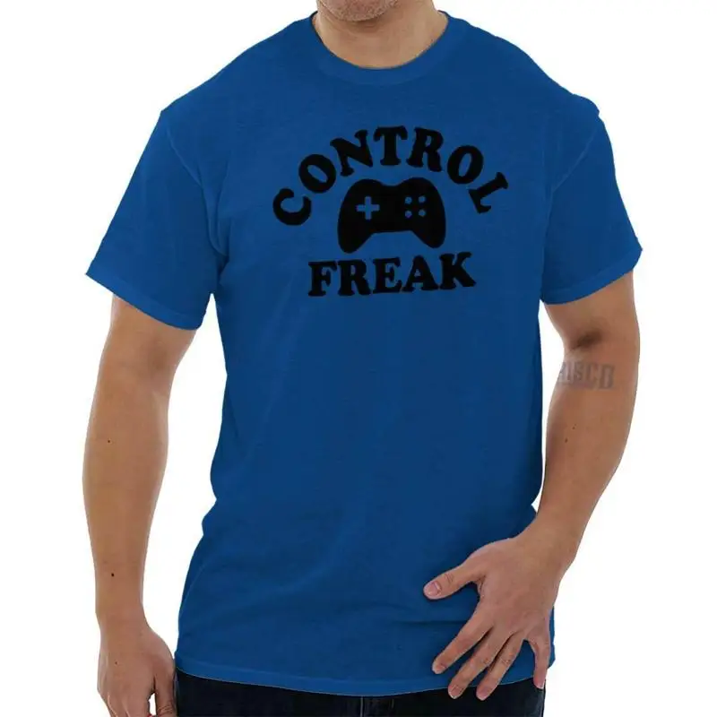 

Funny Video Game Pun Control Freak Humor Womens or Mens Crewneck T Shirt Tee