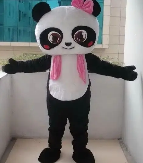 

2025 New Adult Best Sale Lovely Girl Panda Animal Cartoon Mascot Costume Christmas Fancy Dress Halloween Mascot Costume