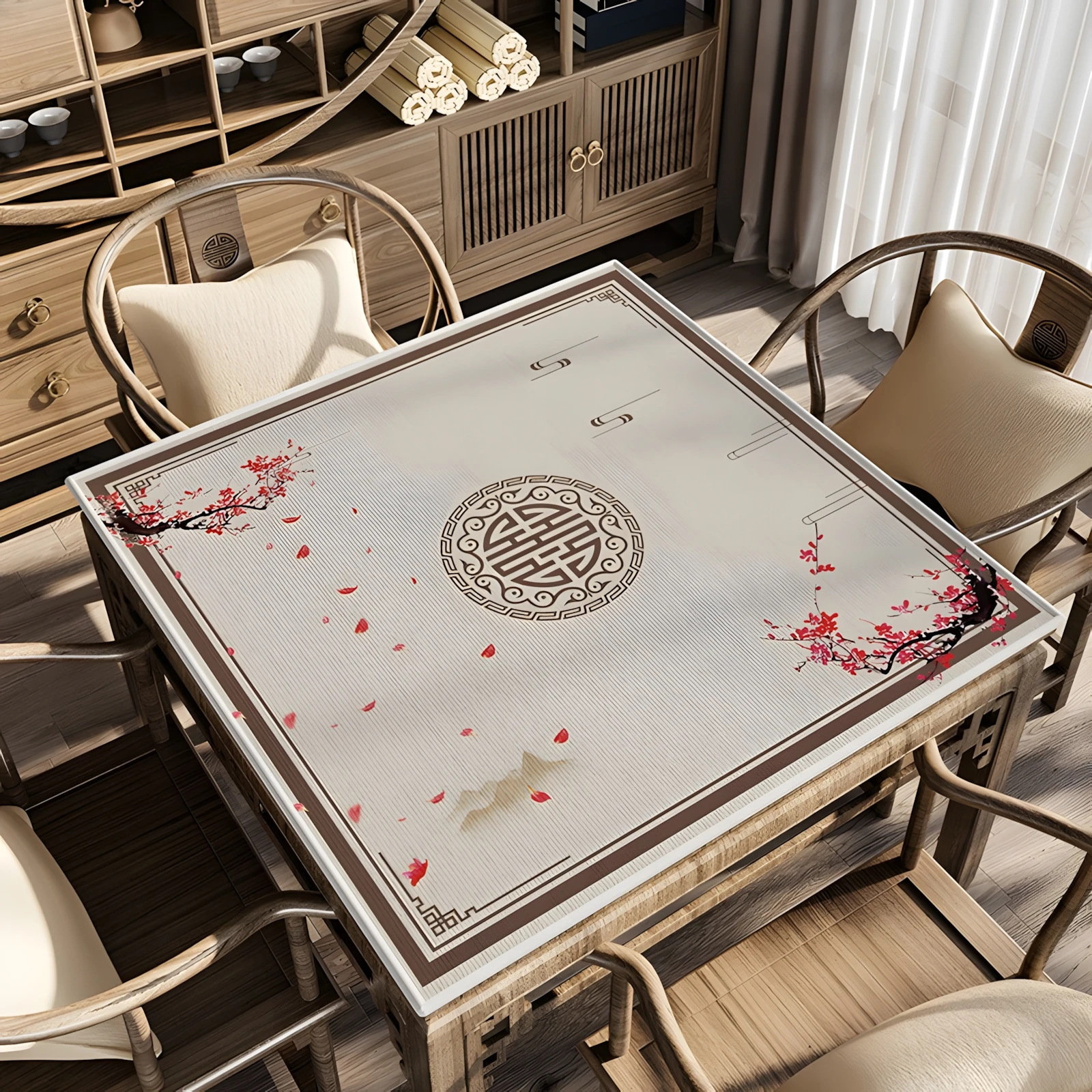 60-70-80-センチメートル麻雀ゲームラバーテーブルマット特別なデザインの大型サイレントと滑り止め麻雀テーブルマット