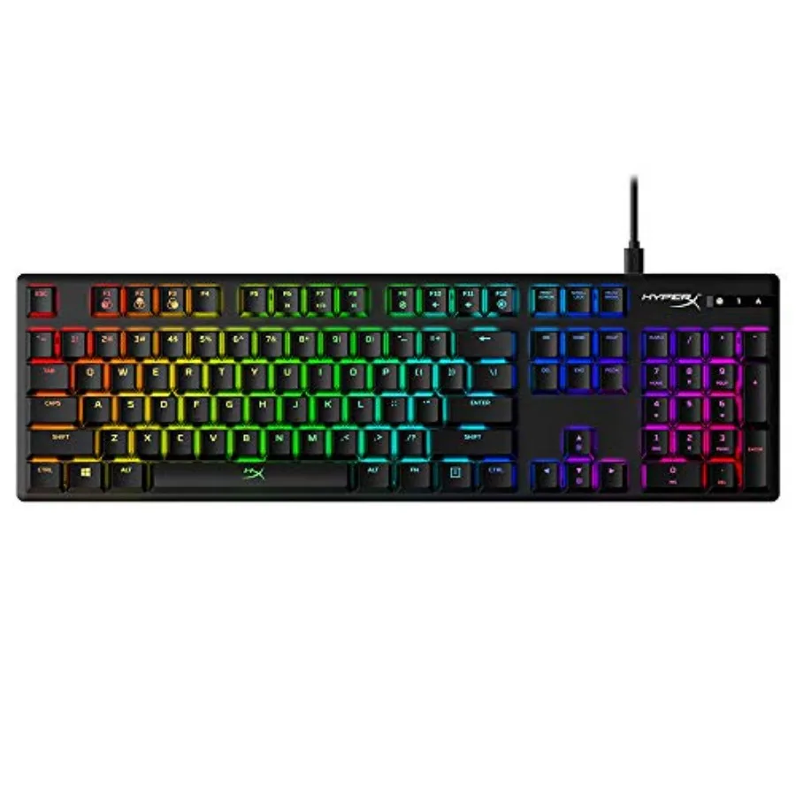 

Mechanical Gaming Keyboard with Software-Controlled Light and Macro Customization Compact Design RGB LED Backlighting Linear Re