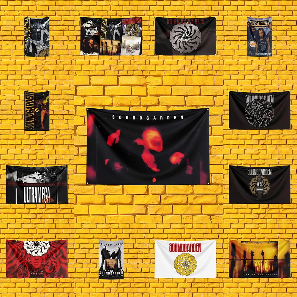 Soundgarden Tribute Music Flag 3x5 FT Polyester Decorative Banner For Home Bar Music Room Gift