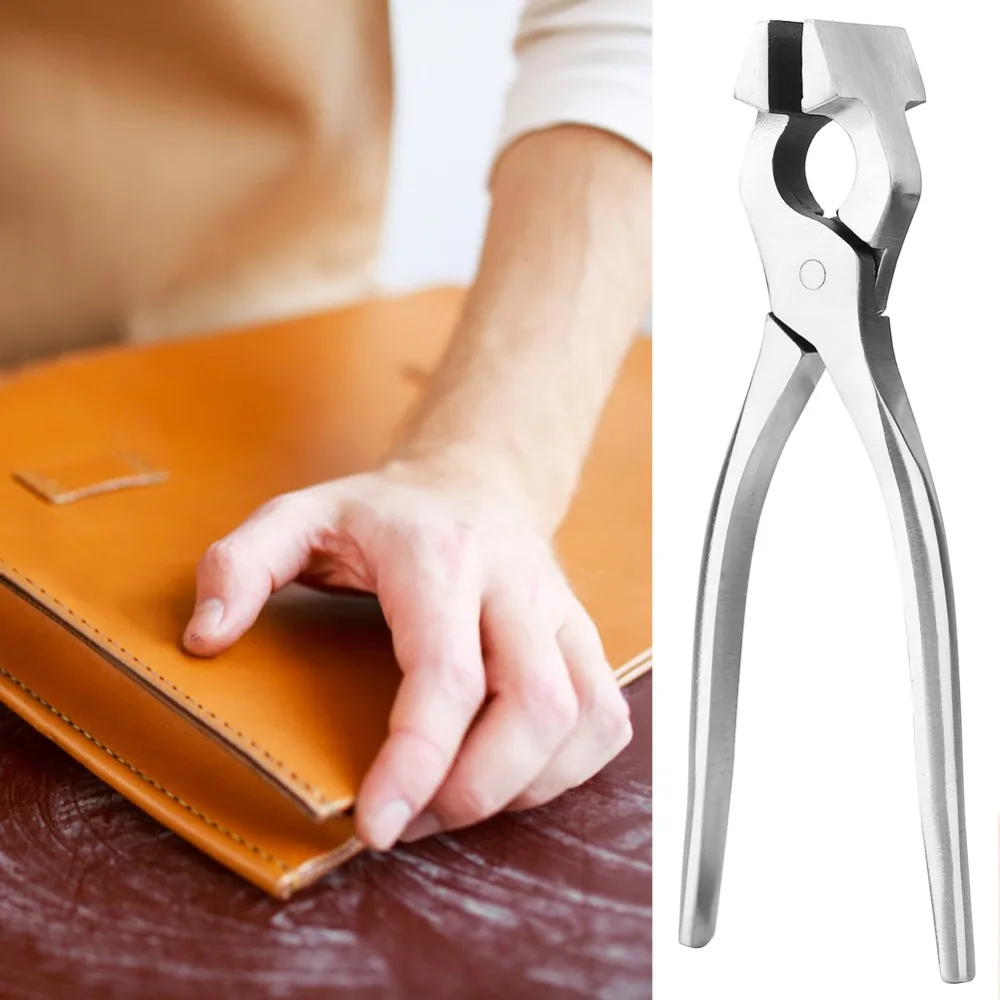 Heavy Duty Leather Edge Press Pliers Polished Jaws Straight Jaw Leather Flatten Pliers Flatten Press Tool Ergonomic Grip