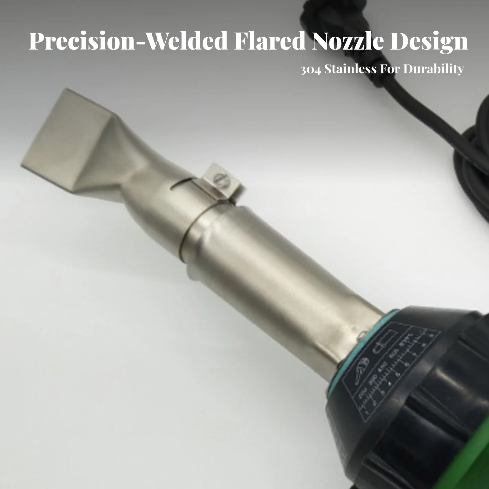 40mm Flat Mouth Hot Air Joining Nozzle Stainless Steel Wide Flat Hot-Air Joining Nozzle High Temperature Resistant Long-Lasting